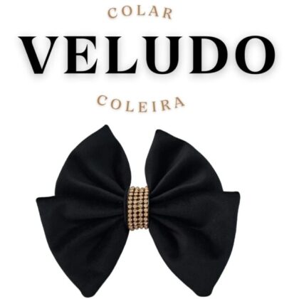COLAR PET VELUDO STRASS